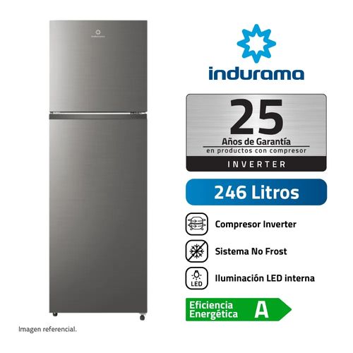 Refrigeradora Indurama 246 LT No Frost 130W RI-389I - Eficiencia Energética A (MUNDO ELECTRONICO)