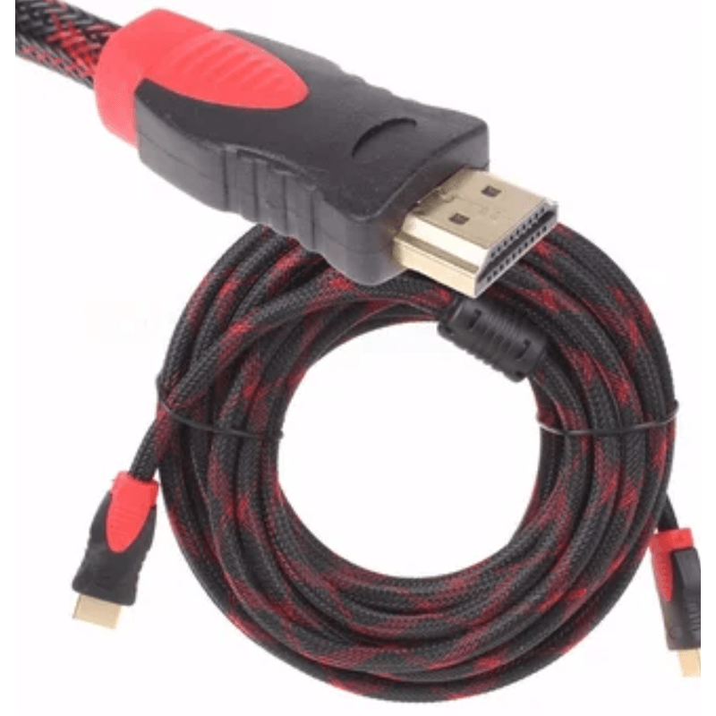 Cable-HDMI---HDMI-Con-Filtro-10-metros-Full-HD-3D-V14-Enmallado-Negro