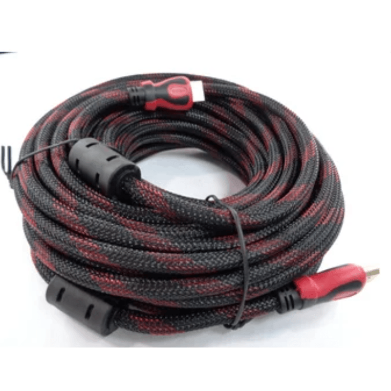 Cable-HDMI---HDMI-Con-Filtro-10-metros-Full-HD-3D-V14-Enmallado-Negro