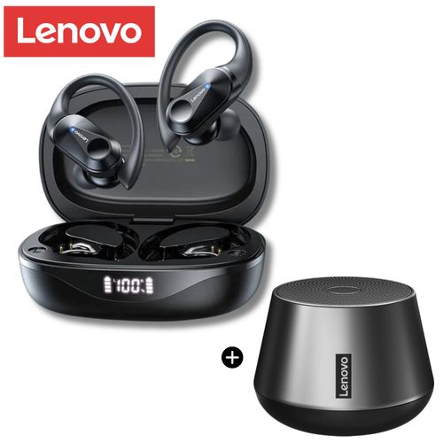 Audífonos Bluetooth Lenovo LP75 negro + Parlante Lenovo K3 Pro