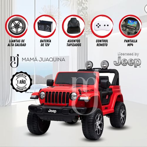 Carro a batería 4X4 para niños «JEEP RUBICON» Rojo