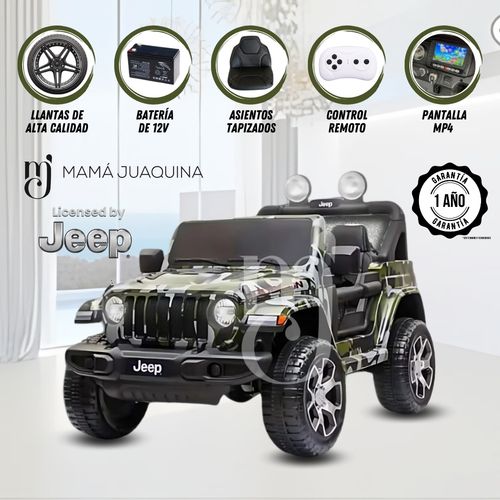 Carro a batería 4X4 para niños «JEEP RUBICON» Negro