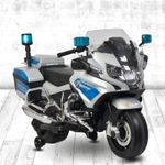 Moto-a-Bateria-para-Ninos-POLICE-USB-Gray-licenced