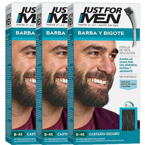 Pack x3 JFM BARBA Y BIGOTE CASTAÑO OSCURO 40 GR