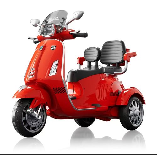 MOTO ELECTRICA CON BLUETOOTH PARA NIÑOS 02 ASIENTOS - ROJO