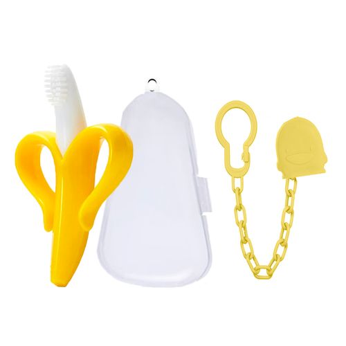 Mordedor Banana Amarillo Para Bebe Con Cadena Ornitorrinco amarillo Baby Froggie