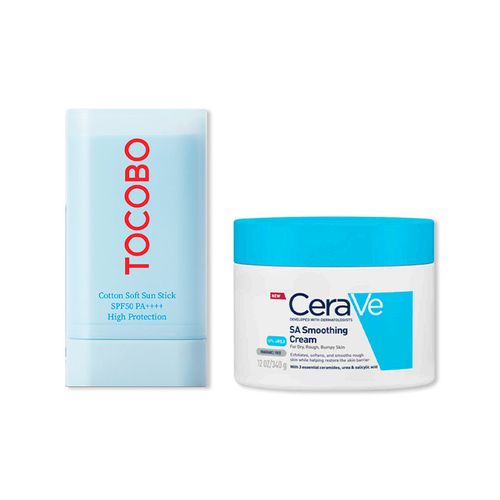 Barra Solar Tocobo + Crema Hidratante con úrea SA Smoothing Cream 340g