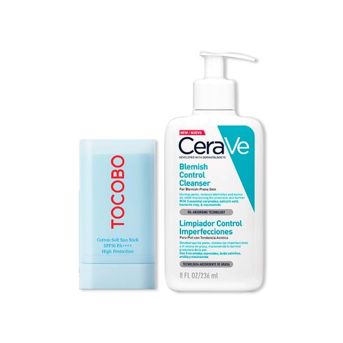 Barra Solar Tocobo + Cerave Gel Limpiador Blemish Control 236ml