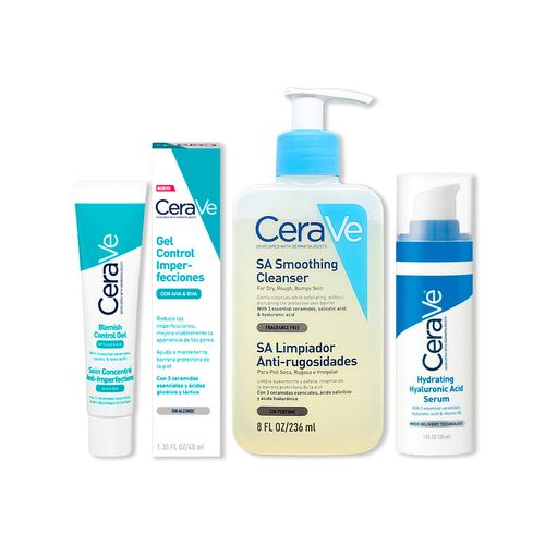 Cerave Blemish Control 40ml + Limpiador SA 236ml + Serum HA 30ml