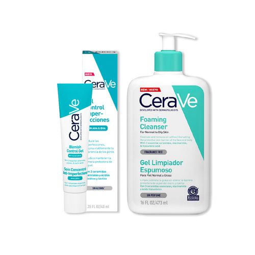 Cerave Blemish Control 40ml + Gel Limpiador Espumoso 473ml