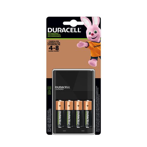 Pilas recargables Duracell AAx4 2500mAh + Cargador