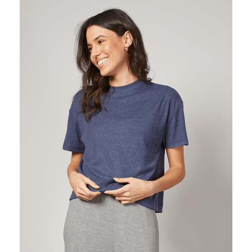 Polo Boxy Azul - S