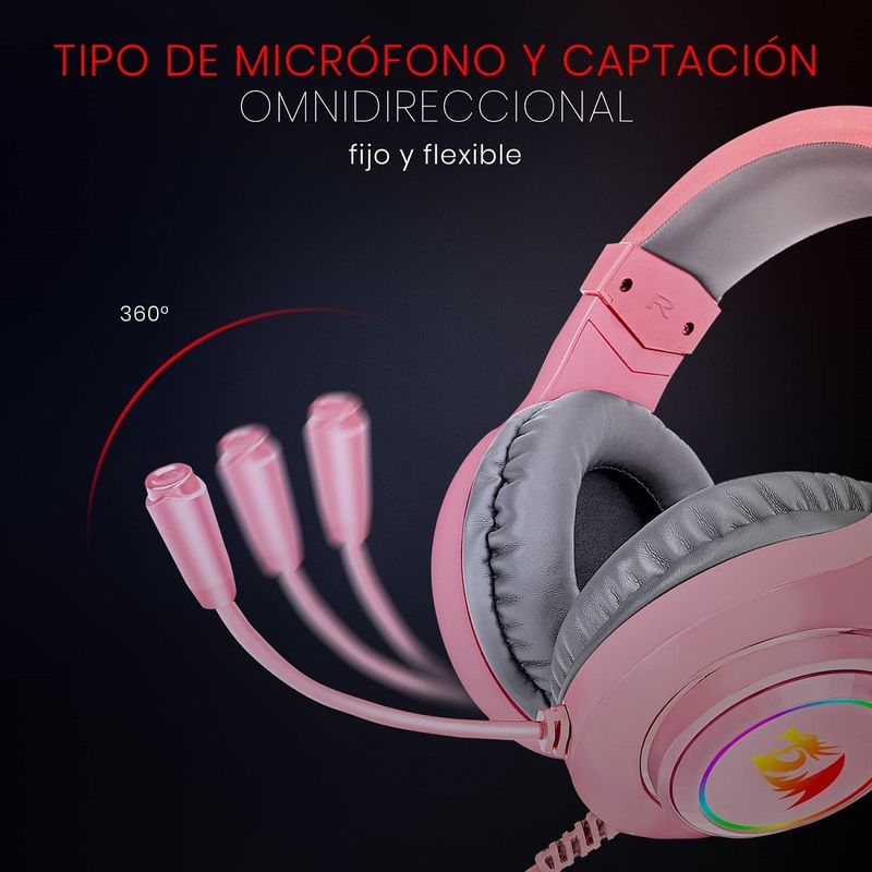 Redragon---Audifono-Hylas-H260-RGB-Multiplataforma---Pink