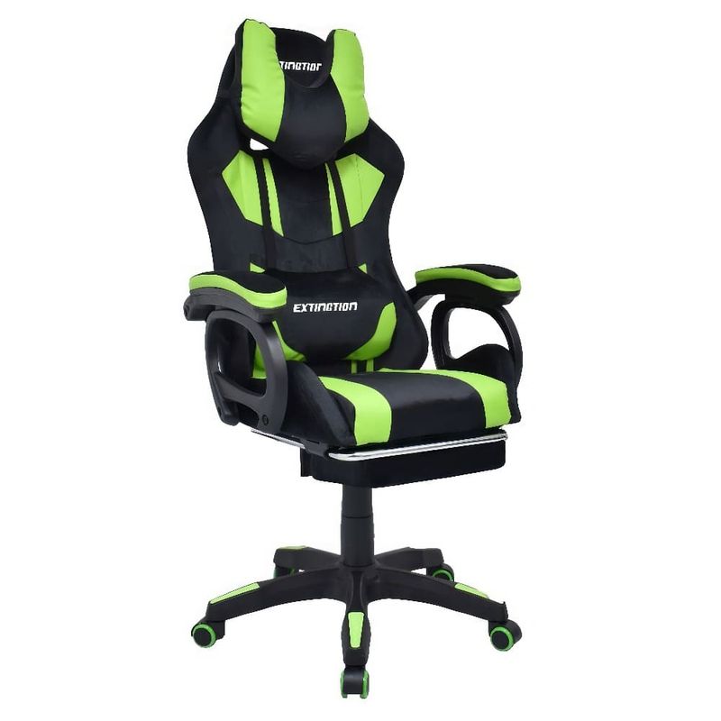 Silla-Gamer-Extingtion-Sapp-Gamuza-Cuerina-Color-Verde