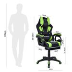 Silla-Gamer-Extingtion-Sapp-Gamuza-Cuerina-Color-Verde