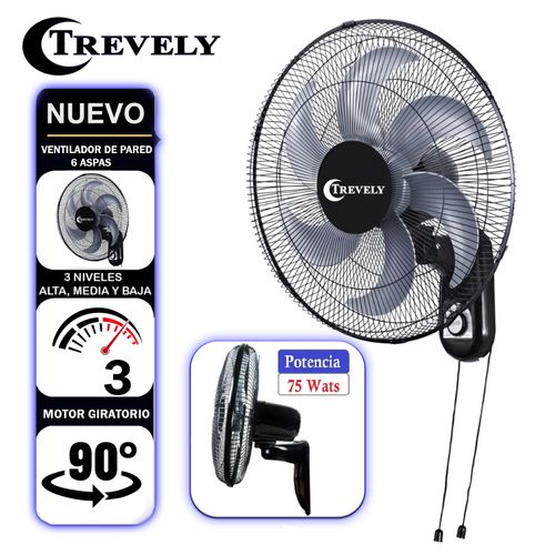 Ventilador de Pared Trevely 3V 75 Watts VT-182