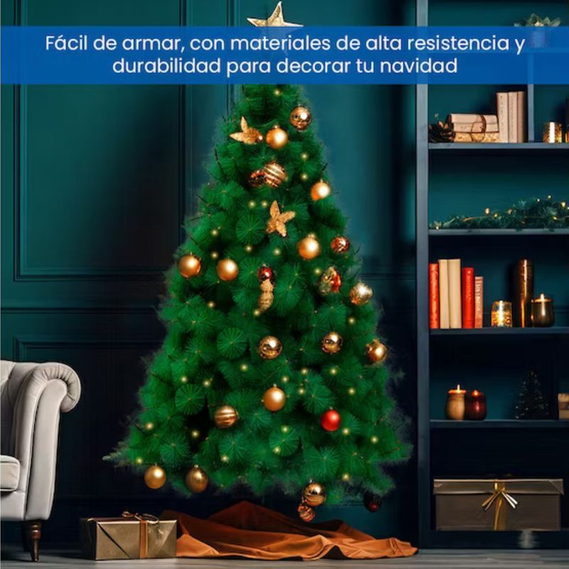 Arbol-De-Navidad-De-Rama-por-Rama-Brilloso-Modelo-Tradicional-Con-Base-De-Metal--2023--B-150