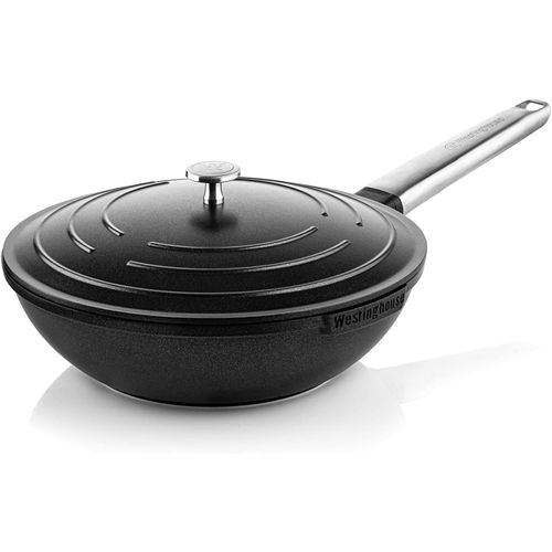 WOK ANTIADHERENTE TITANIO CON TAPA WH PERFORMANCE 6L