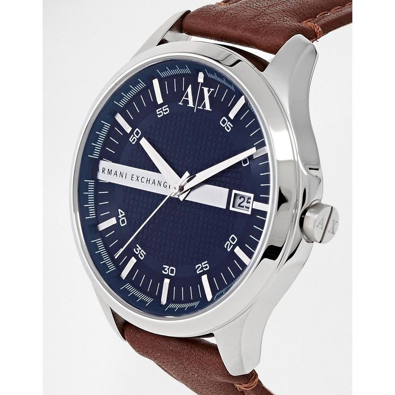 Reloj-Armani-Exchange-Hampton-AX2133-Fecha-Correa-de-Cuero-Marron