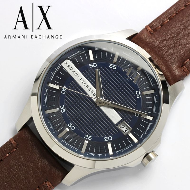 Reloj-Armani-Exchange-Hampton-AX2133-Fecha-Correa-de-Cuero-Marron
