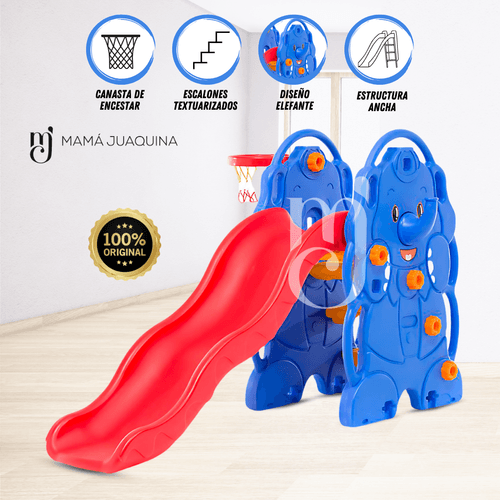 Tobogán para Niños «ELEPHAN» con Columpio Rojo