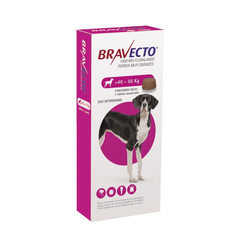 Bravecto-Tableta-1400-mg-Para-Perros-40kg - 56kg