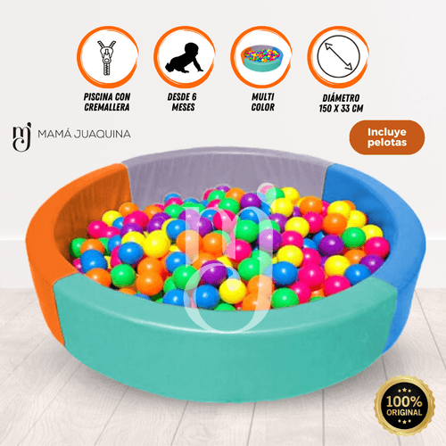 Piscina Didáctica «POOLIE» con Pelotas Incluidas Naranja