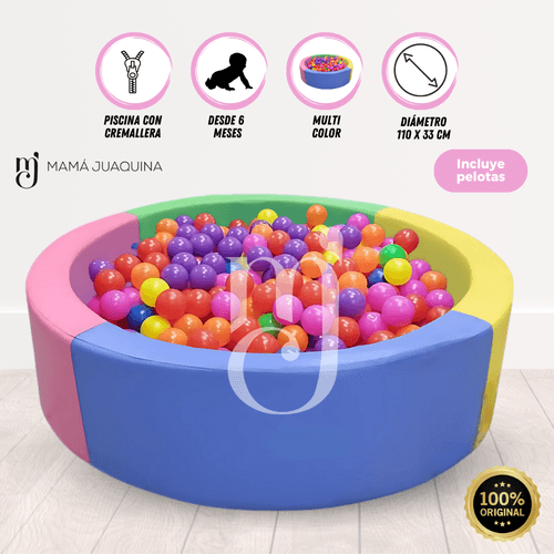 Piscina Didáctica «POOLIE» con Pelotas Incluidas Rosa