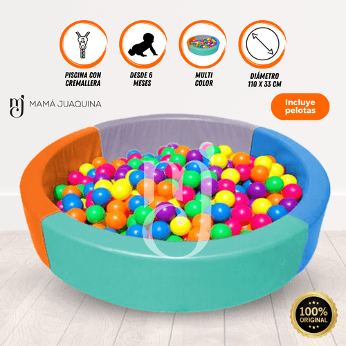 Piscina Didáctica «POOLIE PLUS» con Pelotas Incluidas Naranja