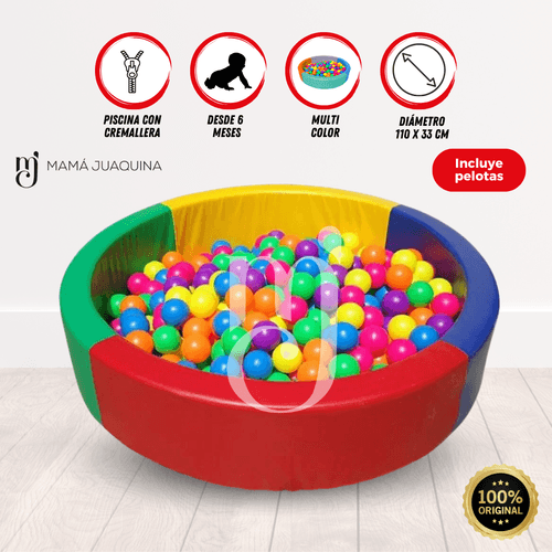 Piscina Didáctica «POOLIE PLUS» con Pelotas Incluidas Rojo