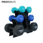 Set-de-mancuernas-de-neopreno-PROIRON-de-3KG-4KG-Y-10KG---Rack