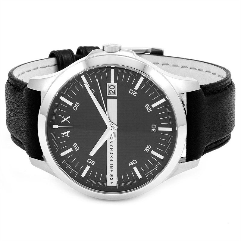 Reloj-Armani-Exchange-Hampton-AX2101-Fecha-Correa-de-Cuero-Negro