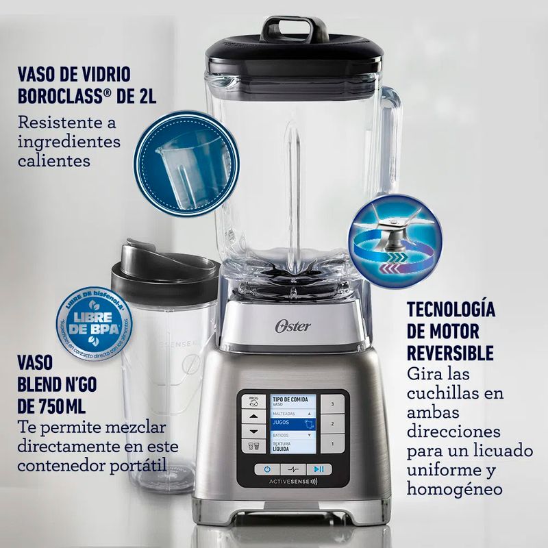 Licuadora-Oster-ActiveSense-BLSTTDGNBG-con-vaso-Blend-N-Go