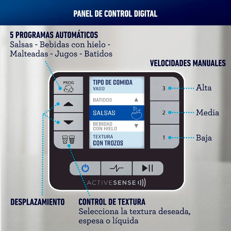 Licuadora-Oster-ActiveSense-BLSTTDGNBG-con-vaso-Blend-N-Go