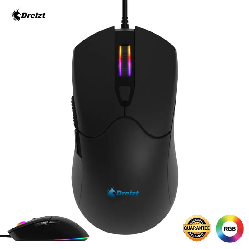 Mouse-Gamer-Dreizt-RGB-Mate-GR270037-12800-dpi-Negro-