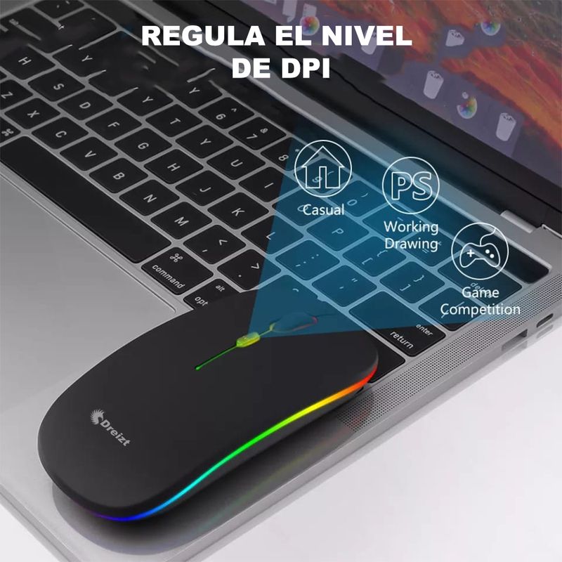 Mouse-Inalambrico-Recargable-con-Iluminacion-LED-RGB-GR270024-Dreizt-Negro