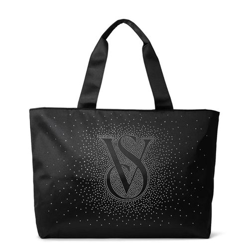 Cartera Tote Victoria Secret Glitter - Negro