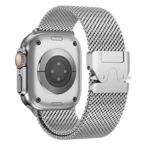 Correa de Acero Milanese Loop Malla Buckle Para Apple Watch Silver