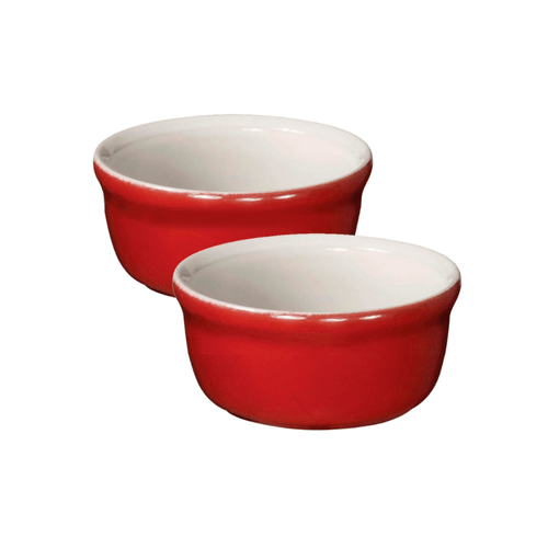 Set de 4 Ramequines Rojo de Cerámica para Cremas