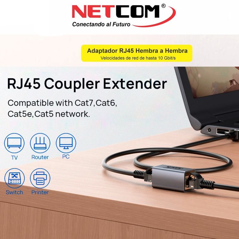 Union-Empalme-Rj45-extiende-cat-5-cat-6-y-cat7-10Gbps-hasta-100mts-red