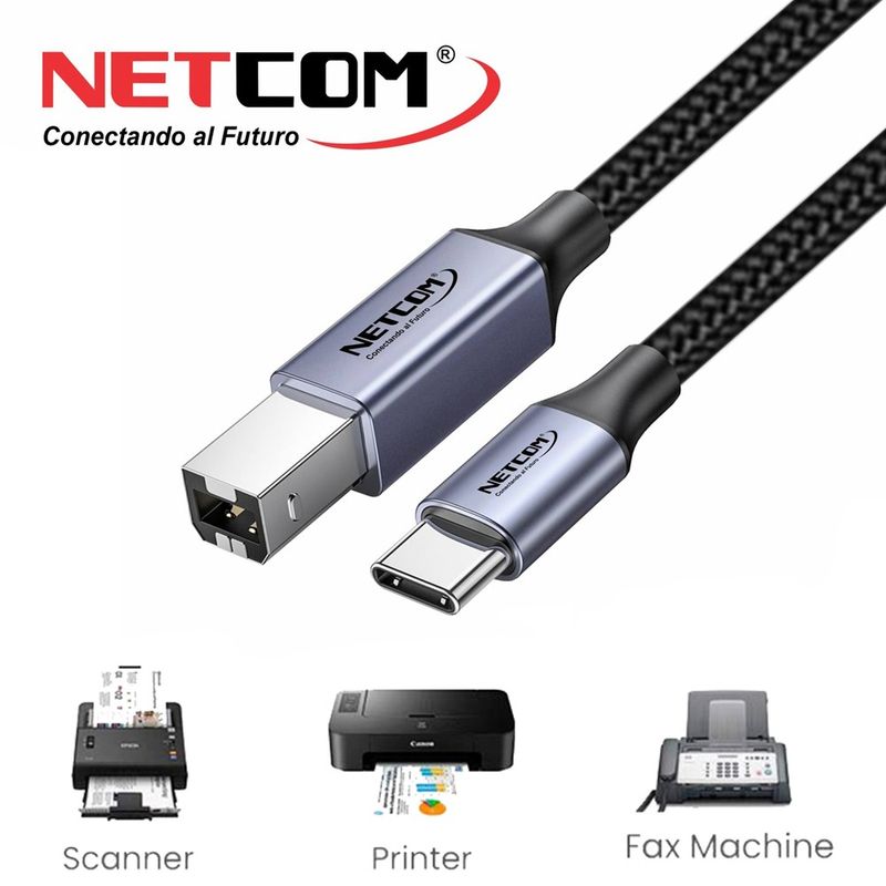 Cable-Impresora-Tipo-C-USB-20-Tipo-B-a-USB-C-18-Metros-Netcom