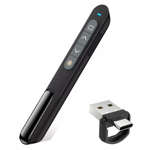 Presentador de Diapositivas Inalambrico 2 en 1 laser USB C