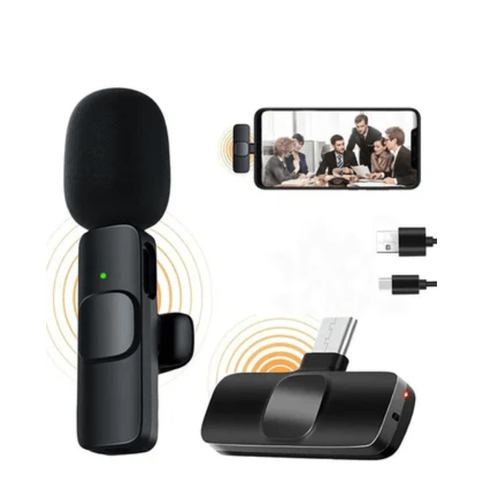 Mini Micrófono Solapa inalámbrico recargable tipo c android portatil