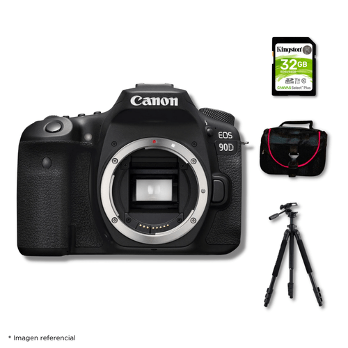 Cámara Canon EOS 90D DSLR (Cuerpo) + Kit Deluxe