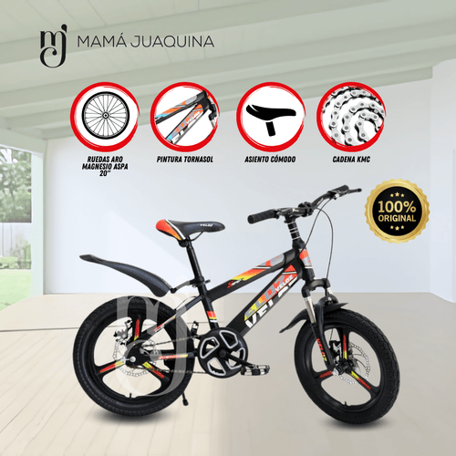 Bicicleta Para Niño Aro 16 «NEW VELO Rojo