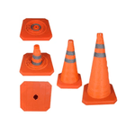 Conos-de-Seguridad-de-45cm-Plegable-doble-cinta-reflectiva-para-Auto