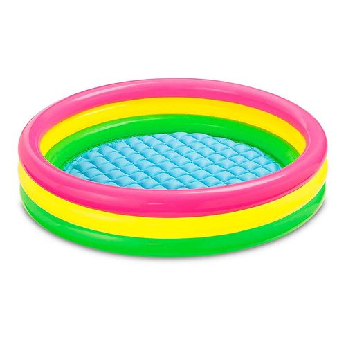 Piscina Inflable Niños 3 Aros Multicolor base 150 cm 210 L