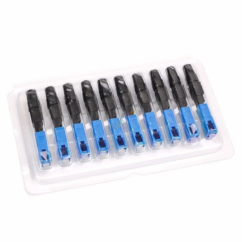 Blister-10-conector-rapido-Fibra-optica-SC-UPC-SM-03dB-FTTH-60mm