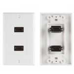 Placa-ABS-HDMI-Faceplate-Hdmi-Hembra-2-Puestos-1080P-TRAUTECH-EMPALME