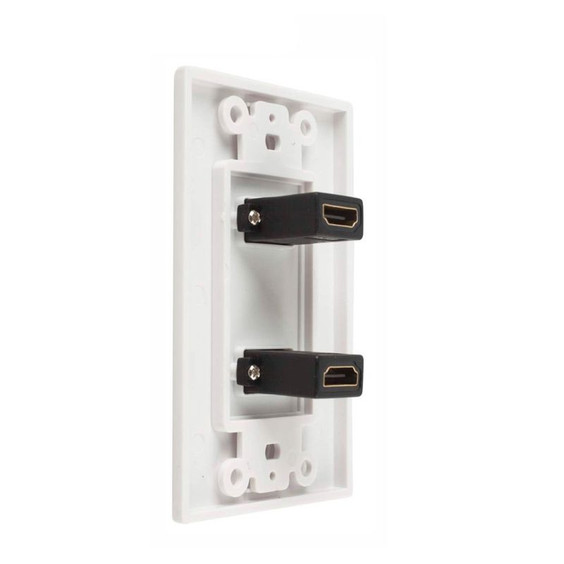 Placa-ABS-HDMI-Faceplate-Hdmi-Hembra-2-Puestos-1080P-TRAUTECH-EMPALME